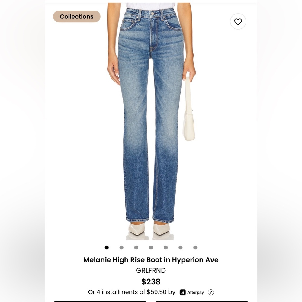 GRLFRND Melanie High Rise Blue Bootcut Jeans size 24